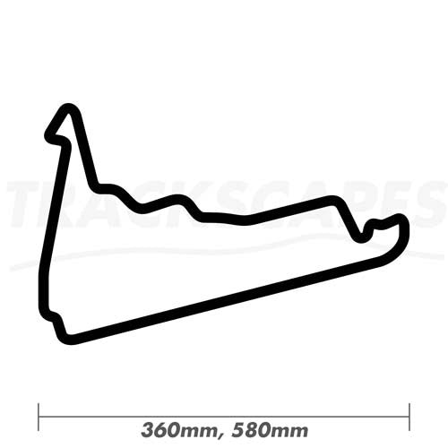Autodromo Hermanos Rodriguez Wood Race Track Wall Art 360 and 580mm Model Dimensions