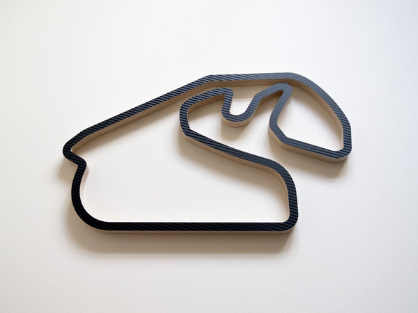 Autodromo Jose Carlos Pace Sao Paulo Circuit Sculpture in Carbon Lower Angle