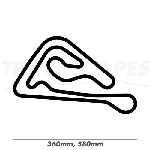Automotodrom Slovakia Ring Wood Race Track Wall Art 360 and 580mm Model Dimensions