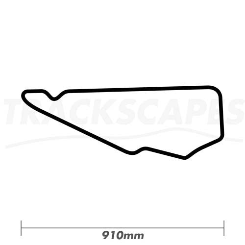 Bedford Autodrome PalmerSports South Circuit Wood Race Track Wall Art 910mm Model Dimensions