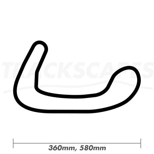 Brands Hatch Indy BTCC Circuit Wood Race Track Wall Art 360 and 580mm Model Dimensions