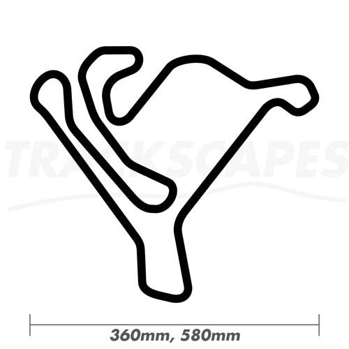 Calabogie Motorsports Park Canada 360 and 580mm Wooden Race Track Wall Carving Dimensions