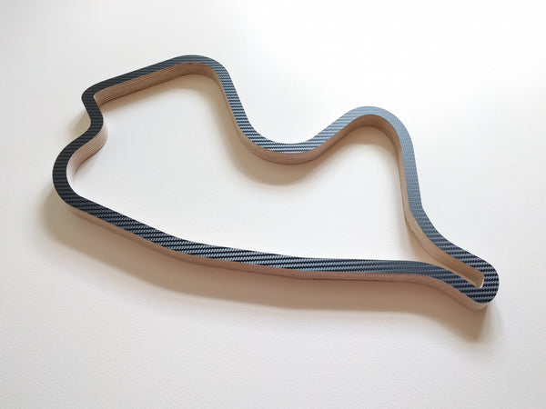 Canadian Tire Motorsport Park Wooden Wall Art Carving in Carbon