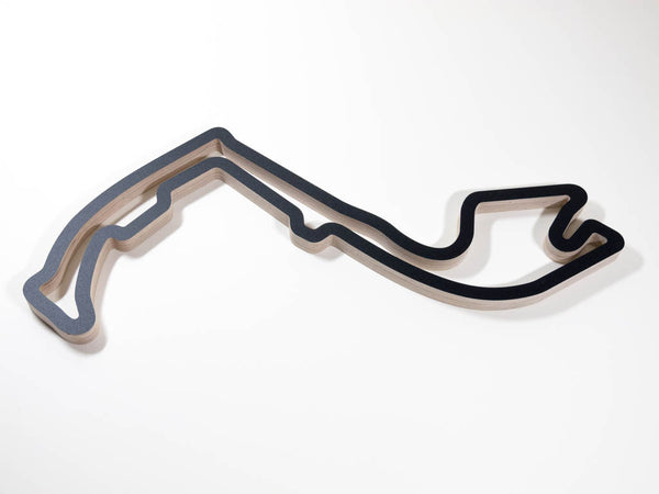 Circuit de Monaco in Monte Carlo Racing Track Wall Art Sculpture Low Aerial View in a Black Finish