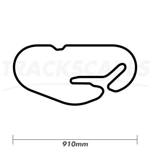 Daytona Speedway Road Course Racing Track Art 910mm Dimensions