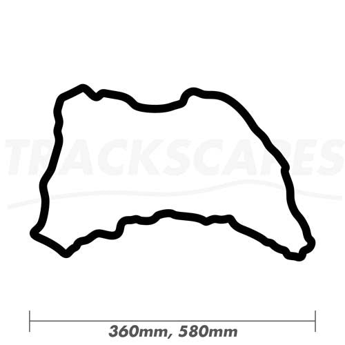 Isle of Man TT Wooden Race Track Wall Art Model Dimensions