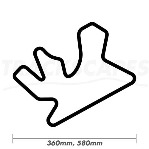 Losail International Circuit Wood Race Track Wall Art 360 and 580mm Model Dimensions
