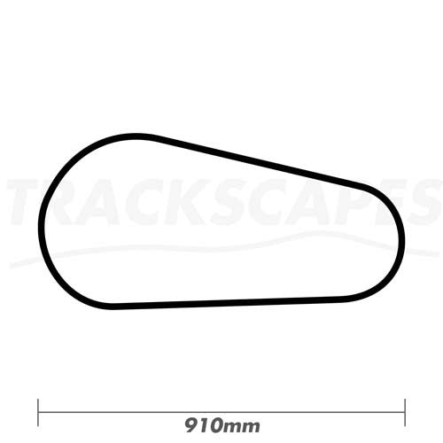 Mallory Park Racing Circuit Oval 910mm Wooden Racing Track Wall Carving Dimensions