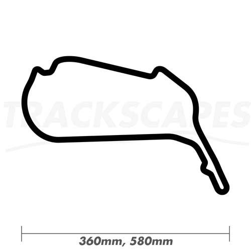 Mallory Park Racing Circuit 360 and 580mm Wood Mural Dimensions
