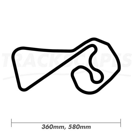 Sachsenring Wood Race Track Wall Art 360 and 580mm Model Dimensions