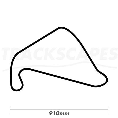 Silverstone National Circuit Wood Race Track Wall Art 910mm Model Dimensions
