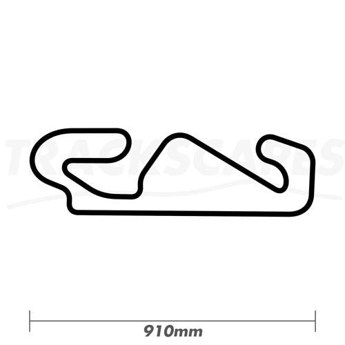 Wooden Racing Track Carving Layout of Catalunya-Barcelona Circuit 2023 in 910mm Version