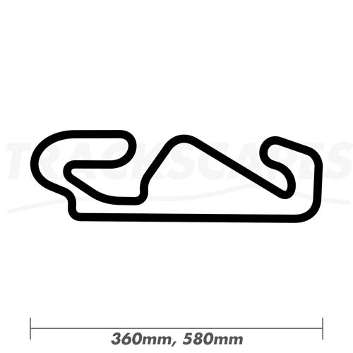Wooden Racing Track Carving Layout of Catalunya-Barcelona Circuit 2023 in 360mm and 580mm Versions