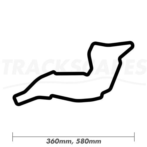Imola GP Layout 1995 to 2006 of a Wooden Racing Circuit Wall Art in 360mm and 580mm Size Variations