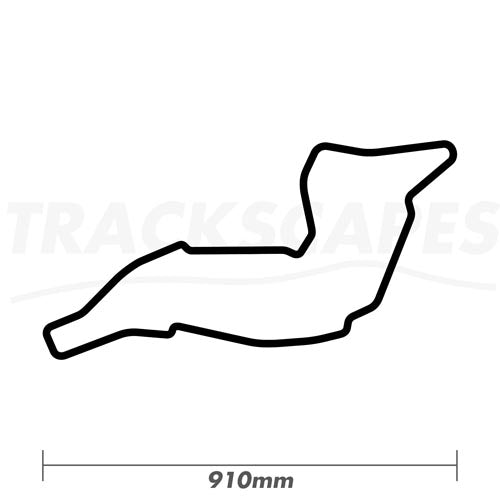 Imola GP Layout 1995 to 2006 of a Wooden Racing Circuit Wall Art in 910mm Size Variation