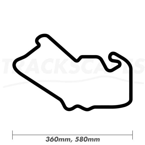 Silverstone GP Layout 1997 to 2009 of Wooden Racing Circuit Wall Art in 360mm and 580mm Sizes