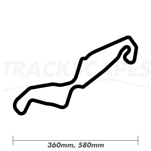 TT Circuit Assen Wood Race Track Wall Art 360 and 580mm Model Dimensions