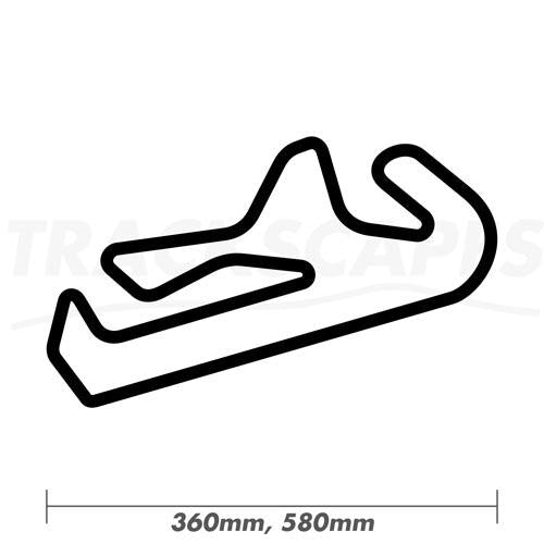 Autódromo Internacional do Algarve, Portimao, FIA Fast Fast Version Wooden Racing Track Wall Art Carving by Trackscapes - 360 and 580mm Dimensions