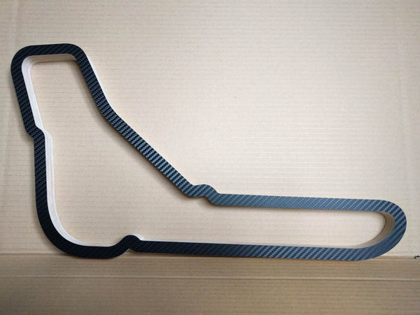 Autodromo Nazionale Monza Formula 1 and WorldSBK Racing Track Wall Art Sculpture in a Carbon Finish Ready to Ship
