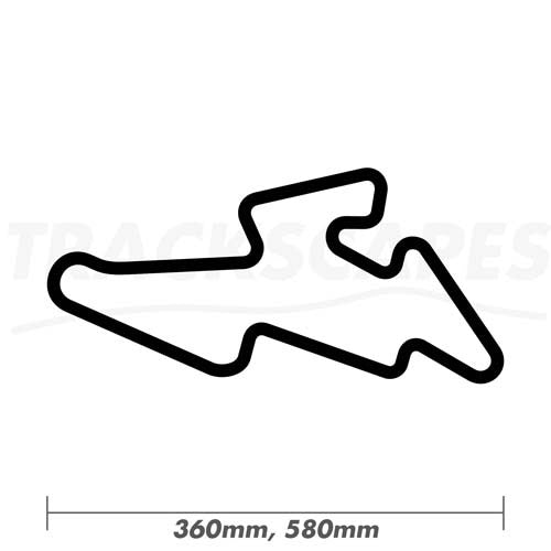 Automotodrom Brno Wood Race Track Wall Art 360 and 580mm Model Dimensions