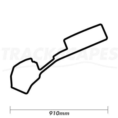 Baku Street Circuit Wood Race Track Wall Art 910mm Model Dimensions