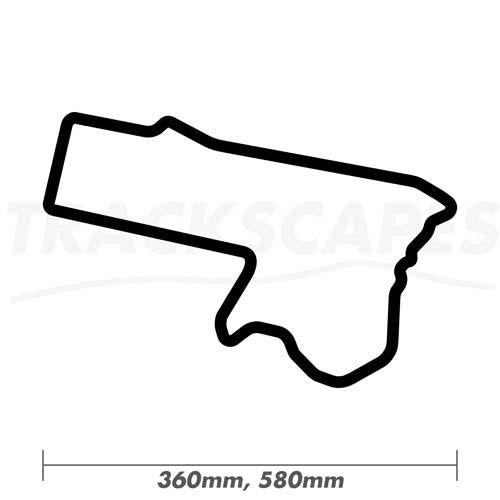 Mount Panorama Bathurst Wood Race Track Wall Art 360 and 580mm Model Dimensions