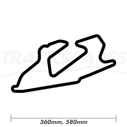Bedford Autodrome GT Circuit Wood Race Track Wall Art 360 and 580mm Model Dimensions