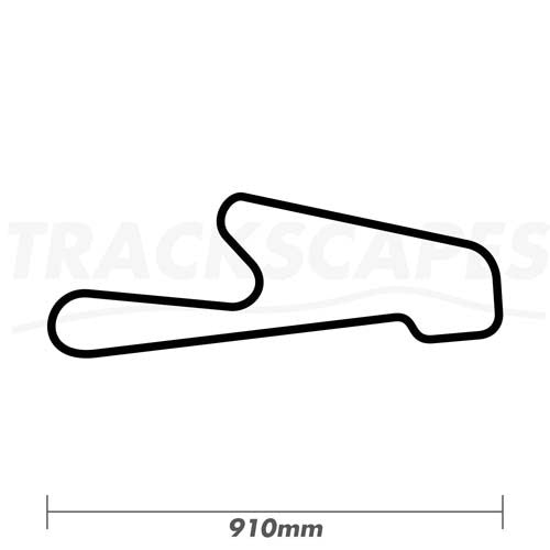 Bedford Autodrome PalmerSports North Circuit Wood Race Track Wall Art 910mm Model Dimensions