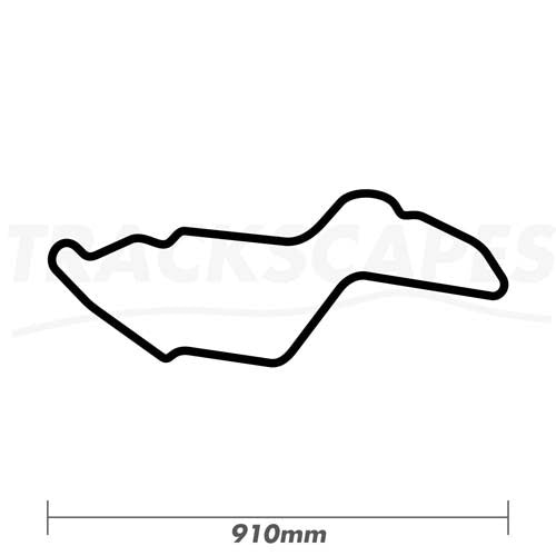 Bedford Autodrome PalmerSports West Circuit Wood Race Track Wall Art 910mm Model Dimensions