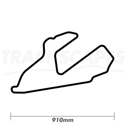 Bedford Autodrome SW Circuit Wood Race Track Wall Art 910mm Model Dimensions