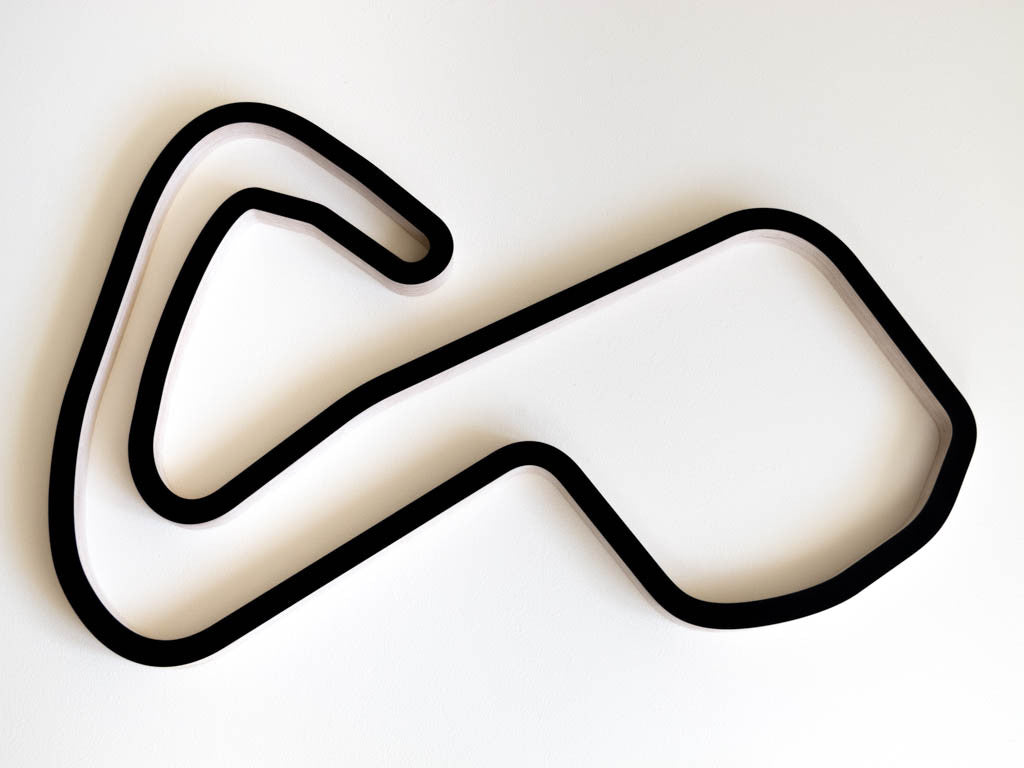 Brands Hatch GP Circuit Wooden F1 Racing Track Wall Art Sculpture