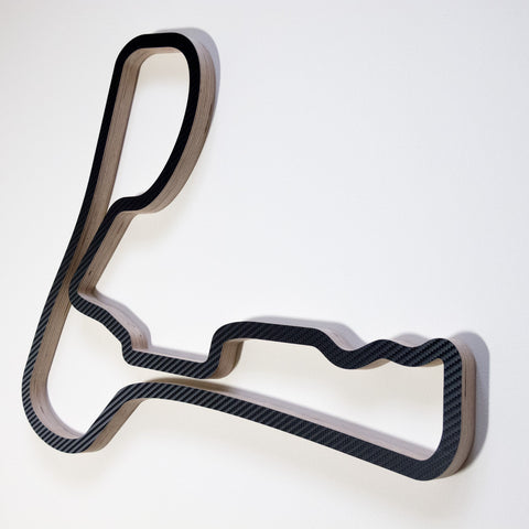 Cadwell Park Bike Circuit Wooden Motorsport Wall Art in Carbon