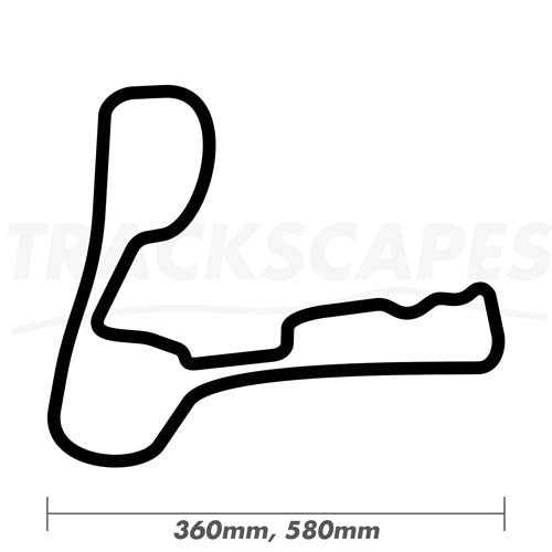 Cadwell Park Bike Circuit Wood Race Track Wall Art 360 and 580mm Model Dimensions