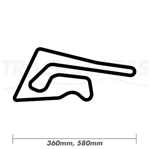 Chang International Circuit Wood Race Track Wall Art 360 and 580mm Model Dimensions