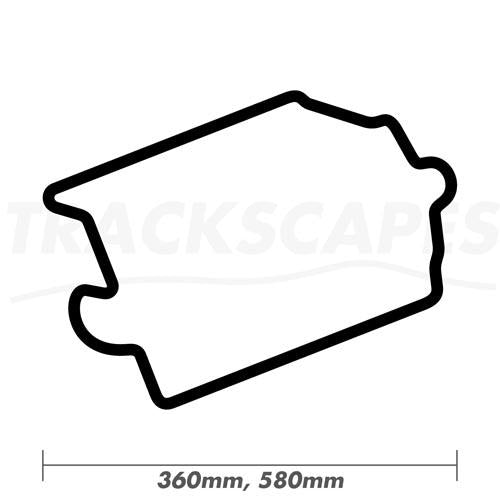 Circuit Des Invalides Paris France Wood Race Track Wall Art 360 and 580mm Model Dimensions