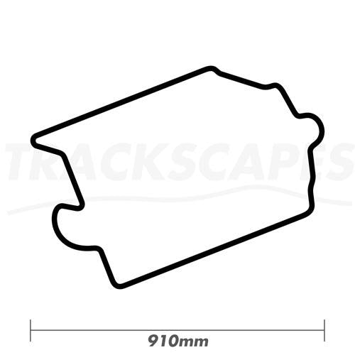 Circuit Des Invalides Paris France Wood Race Track Wall Art 910mm Model Dimensions