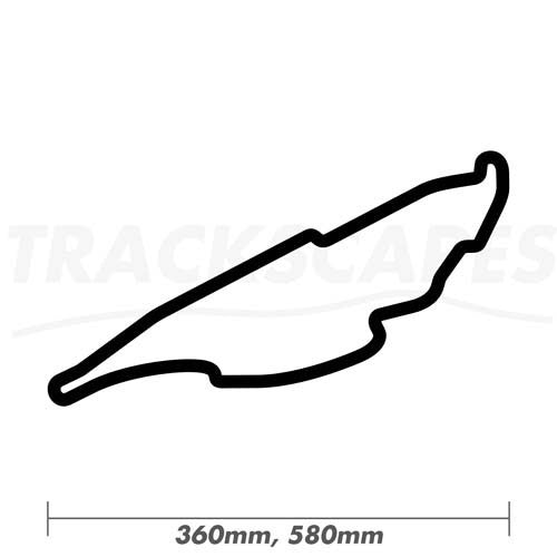 Circuit Gilles Villeneuve Formula One GP Wood Race Track Wall Art 360 and 580mm Model Dimensions