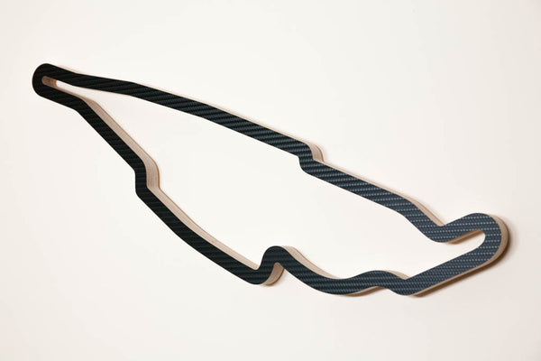 Circuit Gilles Villeneuve Montreal Formula 1 GP Wooden Motorsport Track Art Sculpture Aerial View in a Carbon Finish
