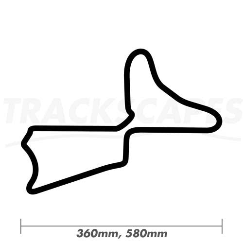 Circuit International Automobile Moulay el Hassan Wood Race Track Wall Art 360 and 580mm Model Dimensions