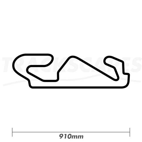 Circuit de Barcelona-Catalunya F1 and MotoGP Wood Race Track Wall Art 910mm Model Dimensions