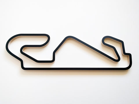 Circuit de Barcelona-Catalunya Racing Track Wall Art 910mm in Black