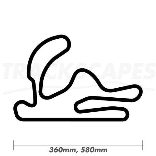 Cartagena Circuit Wooden Racing Track Wall Art Sculpture 360mm and 580mm Dimensions