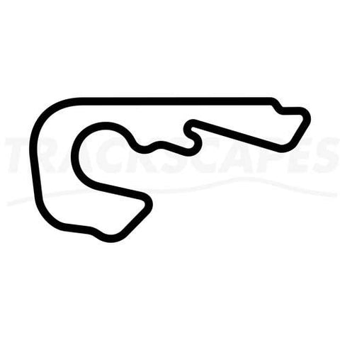 Circuit de Loheac France Wooden Racing Track Replica Wall Art Shape Layout