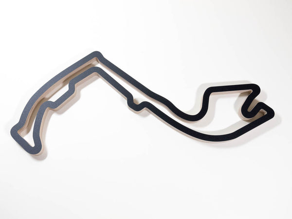 Circuit de Monaco Wood F1 GP Track Wall Art Replica Aerial View in a Black Finish