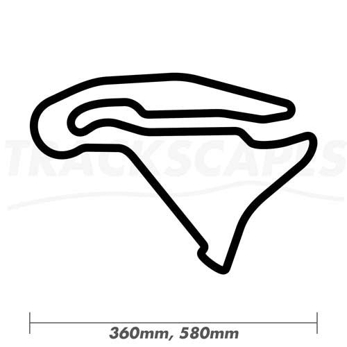 Circuit de Nevers Magny-Cours GP Wood Race Track Wall Art 360 and 580mm Model Dimensions