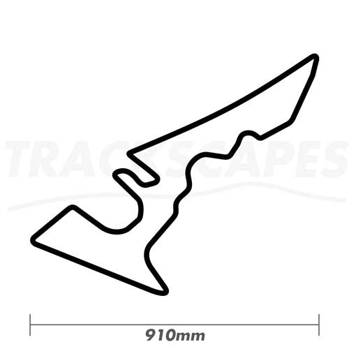 Circuit of the Americas Wood Race Track Wall Art 910mm Model Dimensions