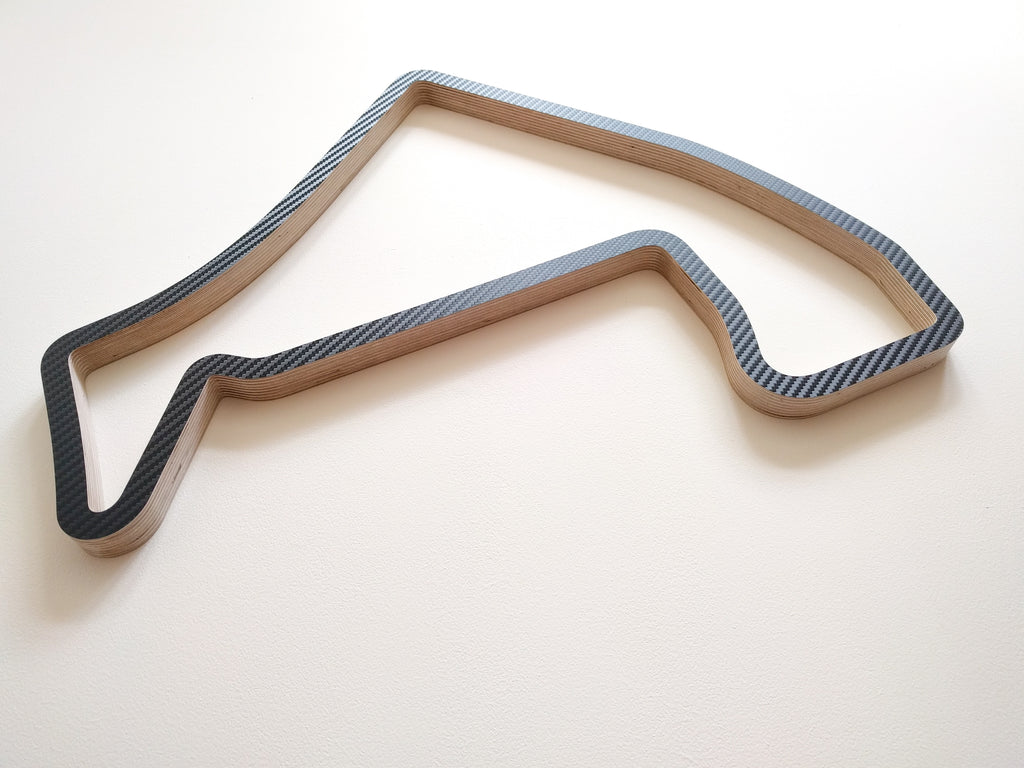 Circuit Trois-Rivières Racing Circuit Wooden Carving in Carbon