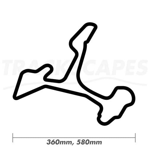 Circuito Ascari Spain Wood Race Track Wall Art 360 and 580mm Model Dimensions
