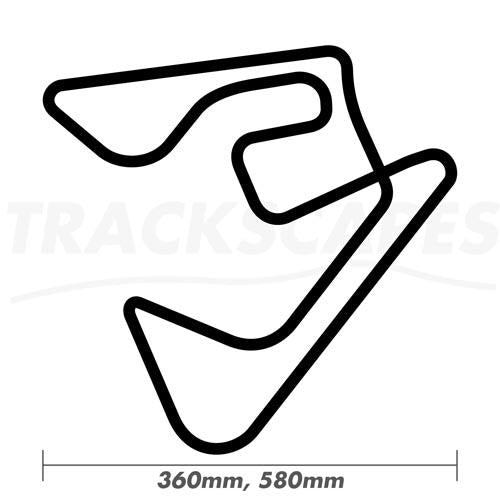Circuito Parcmotor de Castellolí Race Track Art Sculpture 360mm & 580mm Model Dimensions