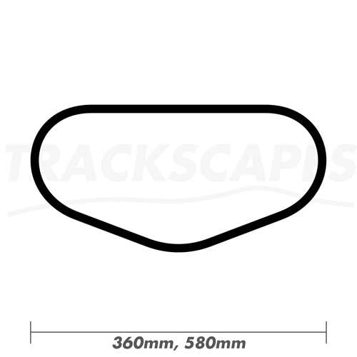 Daytona Speedway Tri-Oval Track Art by Trackscapes 360mm and 580mm Dimensions